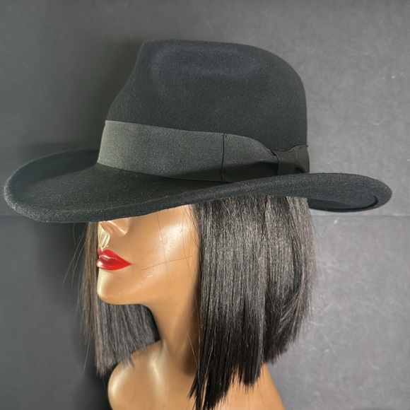 Vintage Epoch Black Wool Fedora Hat - Picture 11 of 16
